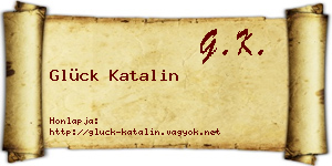 Glück Katalin névjegykártya
